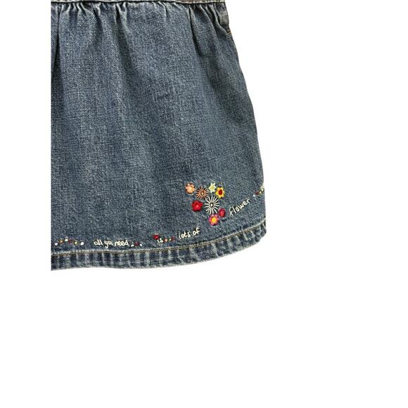 Vintage Oshkosh Denim Jumper Overall Dress Baby Girl Cupcake Birthday 24 Months - Picture 4 of 9